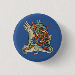 Badge Rond 2,50 Cm L initial éclairé