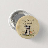 Badge Rond 2,50 Cm La Bible Écriture Encouragement La Joie du Seigneu (Devant & derrière)