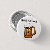 Badge Rond 2,50 Cm La bière vous aime, homme (Devant & derrière)