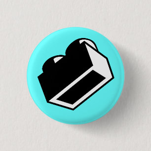 Badge Rond 2,50 Cm la brique 1 x 2 customisent par mon Minifig