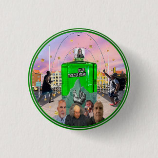 Badge Rond 2,50 Cm La broche Glacial Green à la crème à l'épaule ! !