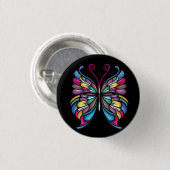 Badge Rond 2,50 Cm la conception papillon (Devant & derrière)