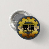 Badge Rond 2,50 Cm La dent de l'insigne de Pin d'acceptation (Devant & derrière)