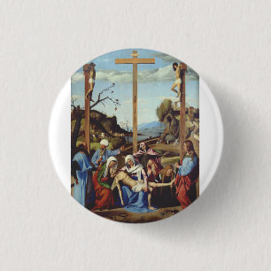Badge Rond 2,50 Cm La Déposition de Jésus-Christ Icône Sacrée Art