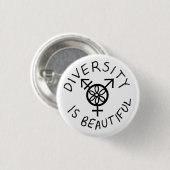 Badge Rond 2,50 Cm La diversité est belle (Devant & derrière)