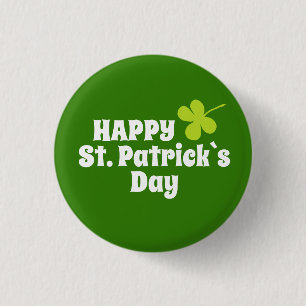Badge Rond 2,50 Cm la Fête de la Saint-Patrick Shamrock Vert
