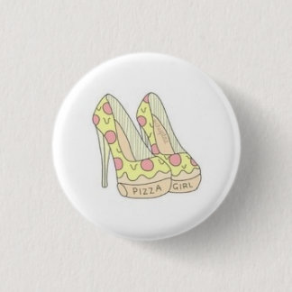 Badge Rond 2,50 Cm La fille de pizza gîte la norme de //, bouton rond