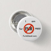 Badge Rond 2,50 Cm La fourrure libèrent le bouton (Devant & derrière)