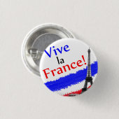 Badge Rond 2,50 Cm La France de Vive ! (Devant & derrière)