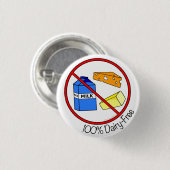 Badge Rond 2,50 Cm La laiterie 100% libèrent (Devant & derrière)