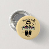 Badge Rond 2,50 Cm La musique est réelle (Devant & derrière)