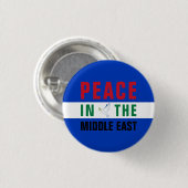 Badge Rond 2,50 Cm La paix au Moyen-Orient (Devant & derrière)
