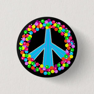 Badge Rond 2,50 Cm La paix signent dedans Gumballs