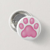 Badge Rond 2,50 Cm la patte d'un chat mignon (Devant & derrière)