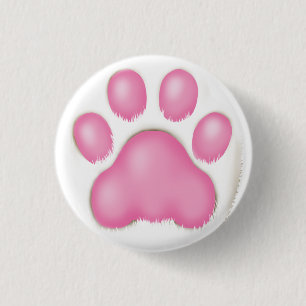 Badge Rond 2,50 Cm la patte d'un chat mignon