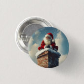 Badge Rond 2,50 Cm La pause de père Noël : un sourire d'hiver (Devant & derrière)