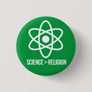 Badge Rond 2,50 Cm La science est plus grande que la religion