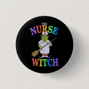 Badge Rond 2,50 Cm La sorcière infirmière Un Éffrayant conte d'Hallow