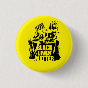 Badge Rond 2,50 Cm La vie noire importe