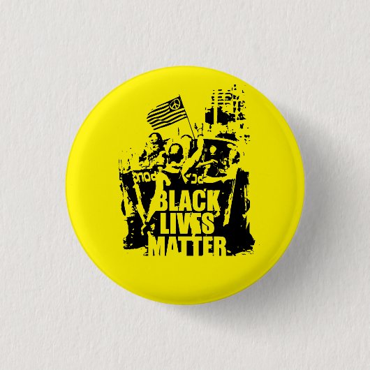 Badge Rond 2,50 Cm La vie noire importe (Devant)