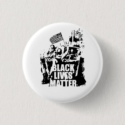 Badge Rond 2,50 Cm La vie noire importe (Devant)