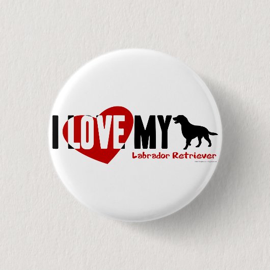 Badge Rond 2,50 Cm Labrador Retriever (Devant)