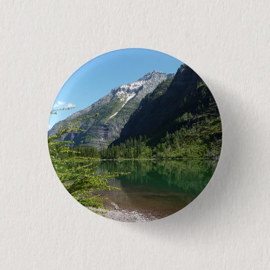 Badge Rond 2,50 Cm Lac Avalanche II dans le parc national Glacier (Devant)
