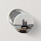 Badge Rond 2,50 Cm Lac Erie Lighthouse (Devant & derrière)