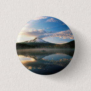 Badge Rond 2,50 Cm Lac Trillium Forêt nationale de Mount Hood, OR