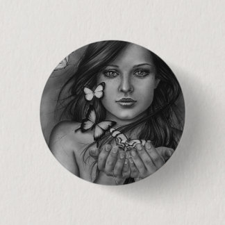 Badge Rond 2,50 Cm Lâchez le bouton de papillons