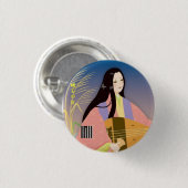 Badge Rond 2,50 Cm Lady Akashi (Devant & derrière)