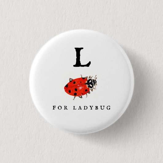 Badge Rond 2,50 Cm Ladybug (Devant)