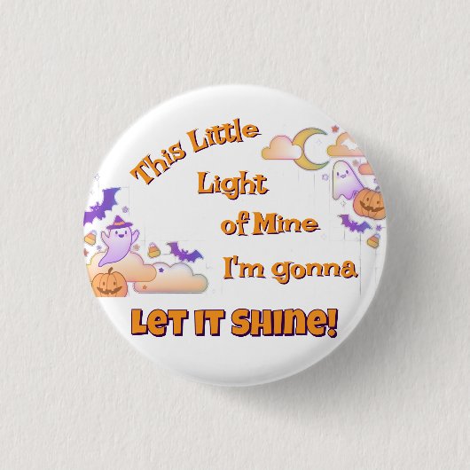 Badge Rond 2,50 Cm Laisser Briller Christian Halloween Bouton (Devant)