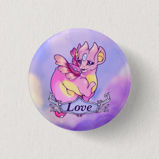Badge Rond 2,50 Cm L'Amour - Draginie. (Devant)