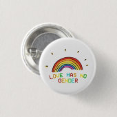 Badge Rond 2,50 Cm l'amour n'a aucun féministe de drapeau de gay (Devant & derrière)