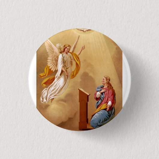 Badge Rond 2,50 Cm L'annonce de la Vierge Marie (Devant)
