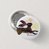 Badge Rond 2,50 Cm Lapin artistique (Devant & derrière)