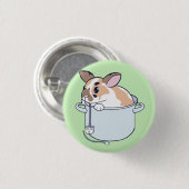 Badge Rond 2,50 Cm Lapin dans un ragoût ! (Devant & derrière)