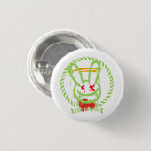Badge Rond 2,50 Cm lapin effrayant (Devant & derrière)