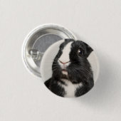 Badge Rond 2,50 Cm Lapin lapin noir et blanc Startted (Devant & derrière)