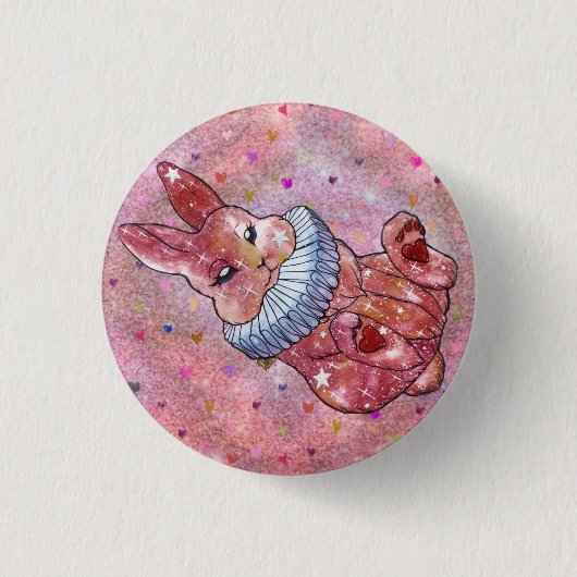 Badge Rond 2,50 Cm Lapin nommé Ladybug (Devant)