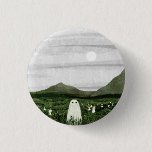 Badge Rond 2,50 Cm Lapins blancs