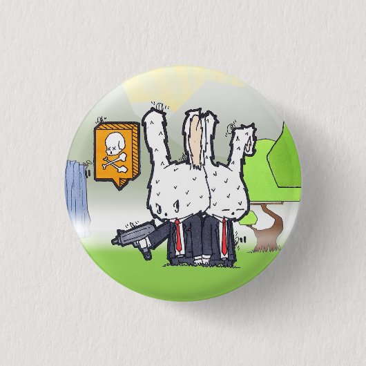 Badge Rond 2,50 Cm Lapins de tueur (Devant)