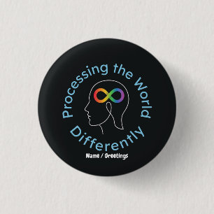 Badge Rond 2,50 Cm L'art de l'infini traite le monde différemment