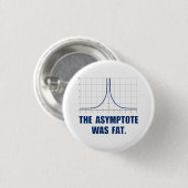 Badge Rond 2,50 Cm L'asymptote était grosse (Devant & derrière)