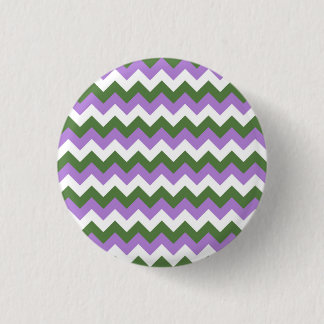Badge Rond 2,50 Cm Lavande, vert et blanc Chevron Zigzag
