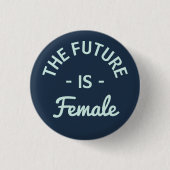 Badge Rond 2,50 Cm "L'avenir est" féministe féminin (Devant)