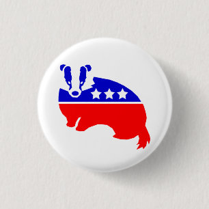 Badge Rond 2,50 Cm Le bouton OFFICIEL de blaireau de la partie de