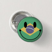 Badge Rond 2,50 Cm Le Brésil (Devant & derrière)