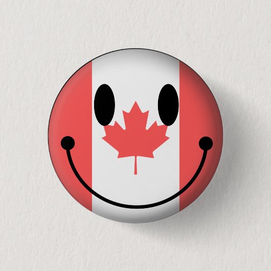 Badge Rond 2,50 Cm Le Canada (Devant)